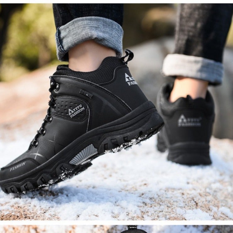 Autumn Outdoor High-Top Sneaker High-Top Cotton Hiking Shoes Couple Sneaker Hiking Shoes Casual Shoes - Image 3